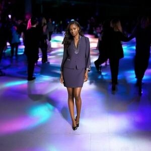 John Meyer Vintage Beaded Pencil Skirt Suit Violet Size 10 NWT